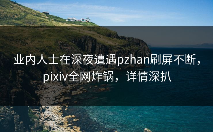 业内人士在深夜遭遇pzhan刷屏不断，pixiv全网炸锅，详情深扒  第1张